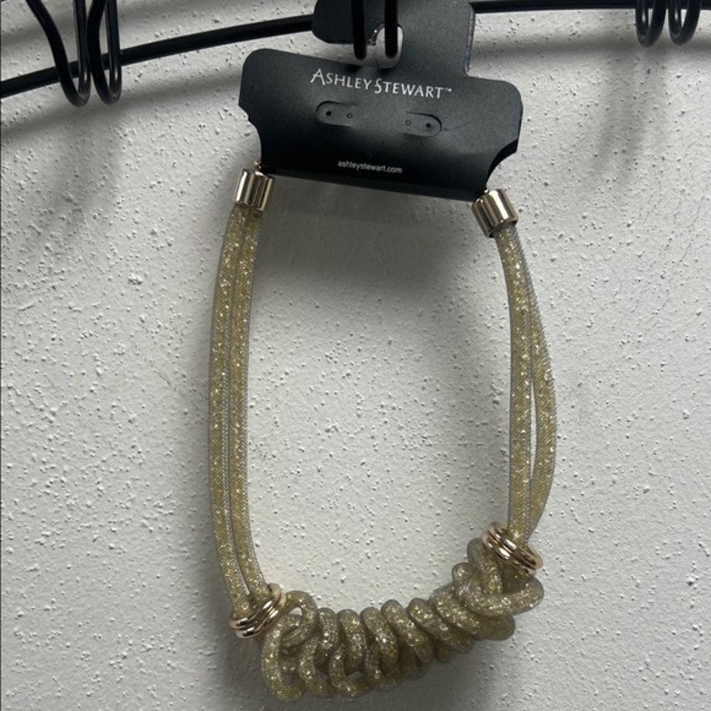 Ashley Stewart Glittering Gold Necklace